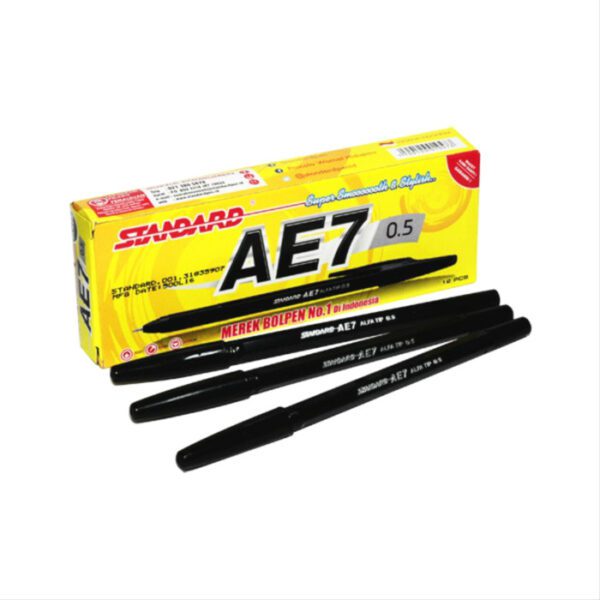 Pulpen Standard AE7 1 Pack(12pcs) Hitam-V45